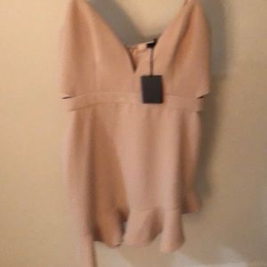 Nude mini cut out dress